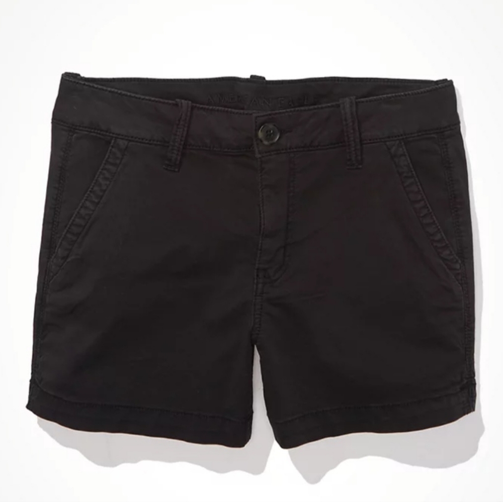 American Eagle Khaki Midi Short 2 black